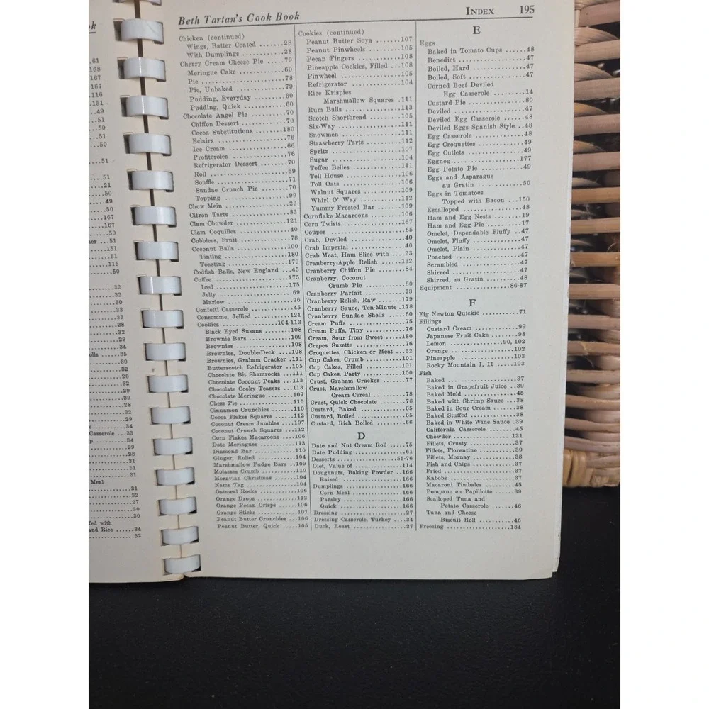 Beth Tartan's Cook Book First Edition 1952 Winston-Salem, North Carolina